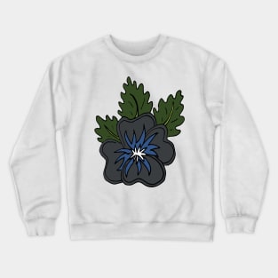 Single moody wild pansy cartoon flower illustration Crewneck Sweatshirt